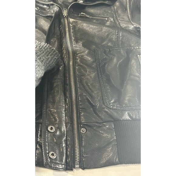 Jacket Women's Y2k Faux Cropped Fitted Size Small - Picture 3 of 9